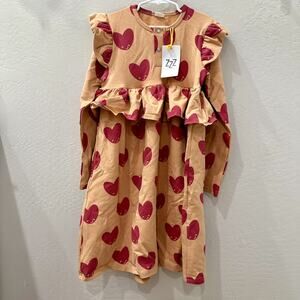 NWT ZZZ Hearts Ruffle Dress